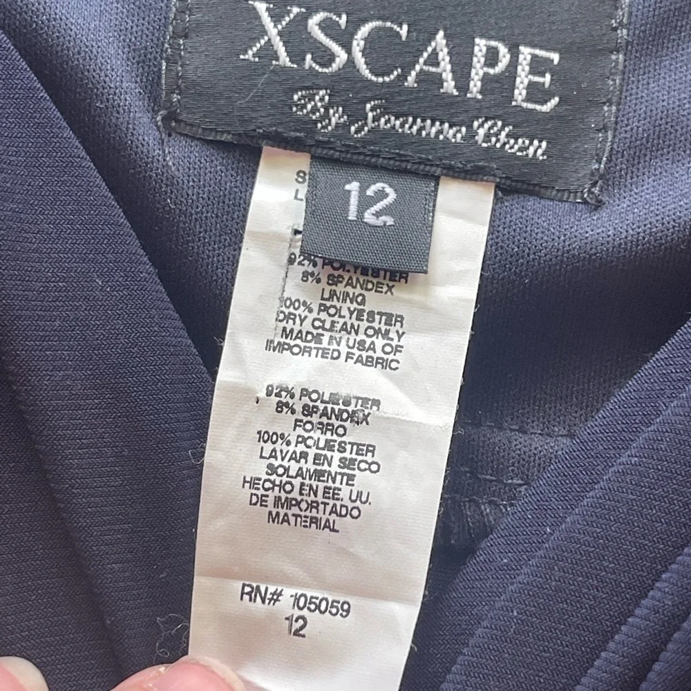 Xscape navy blue formal maxi dress